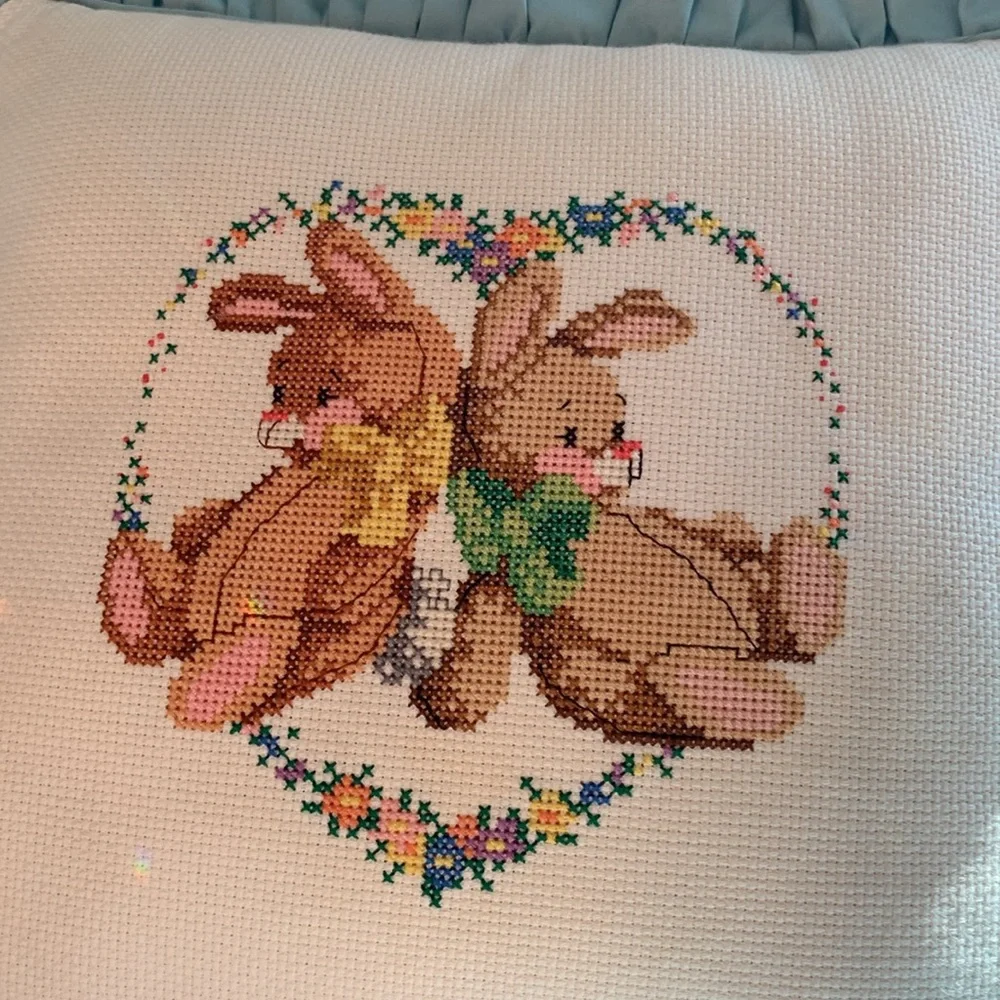 Vintage Cross Stitch Design pillow